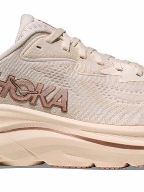 Hoka Women's Athletic Sneaker — Cream with Rose Accents